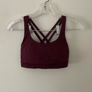 Burgundy (Wine Red) Lululemon Energy Bra size 2